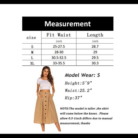 Khaki midi skirt - Picture 5 of 10